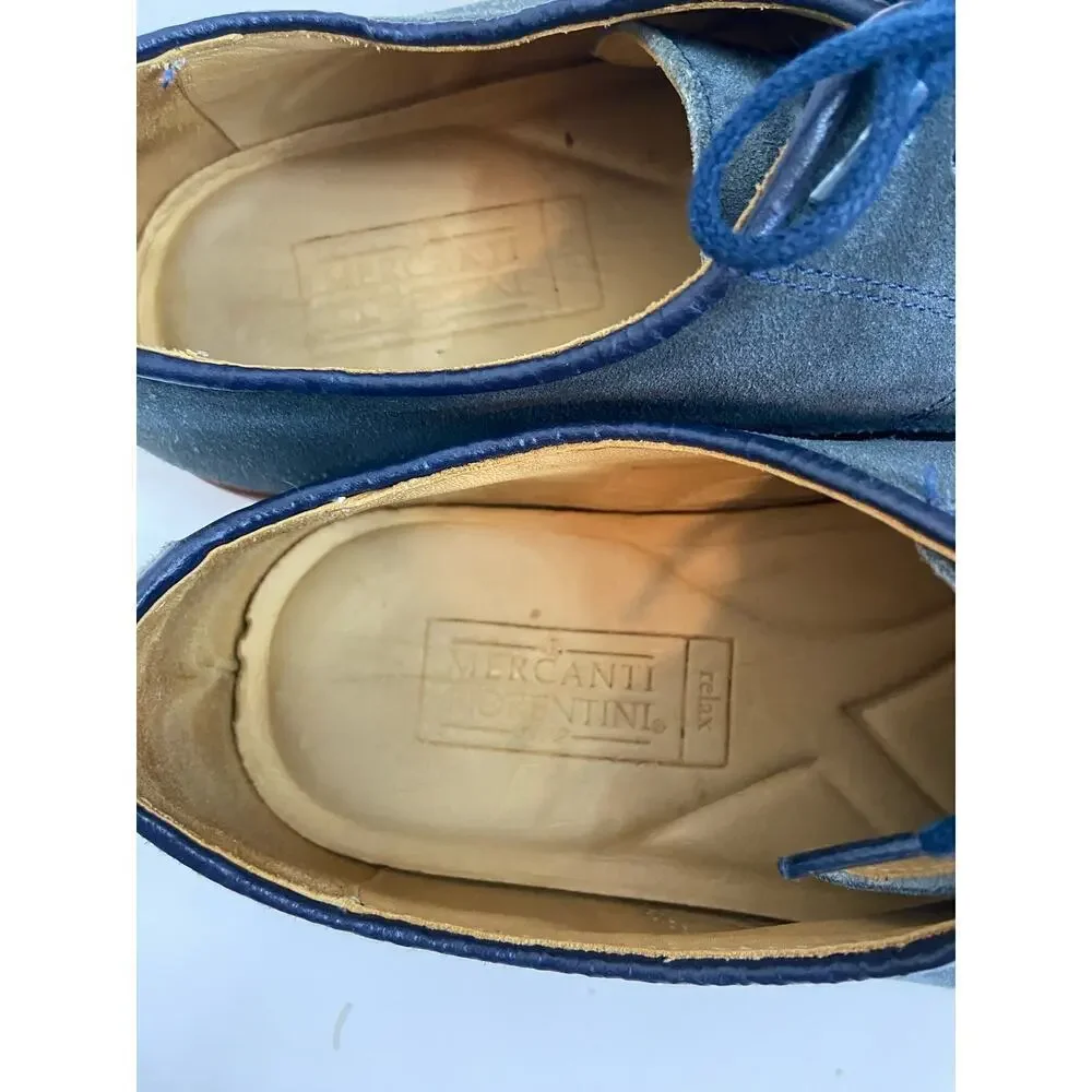 Mercanti Fiorentini Blue suede oxfords size 10 mens